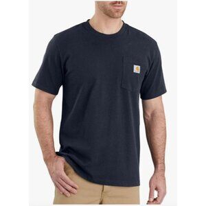 Carhartt Durable Mens Relaxed Fit Heavyweight TShirt Small Navy Blue Casual Ever